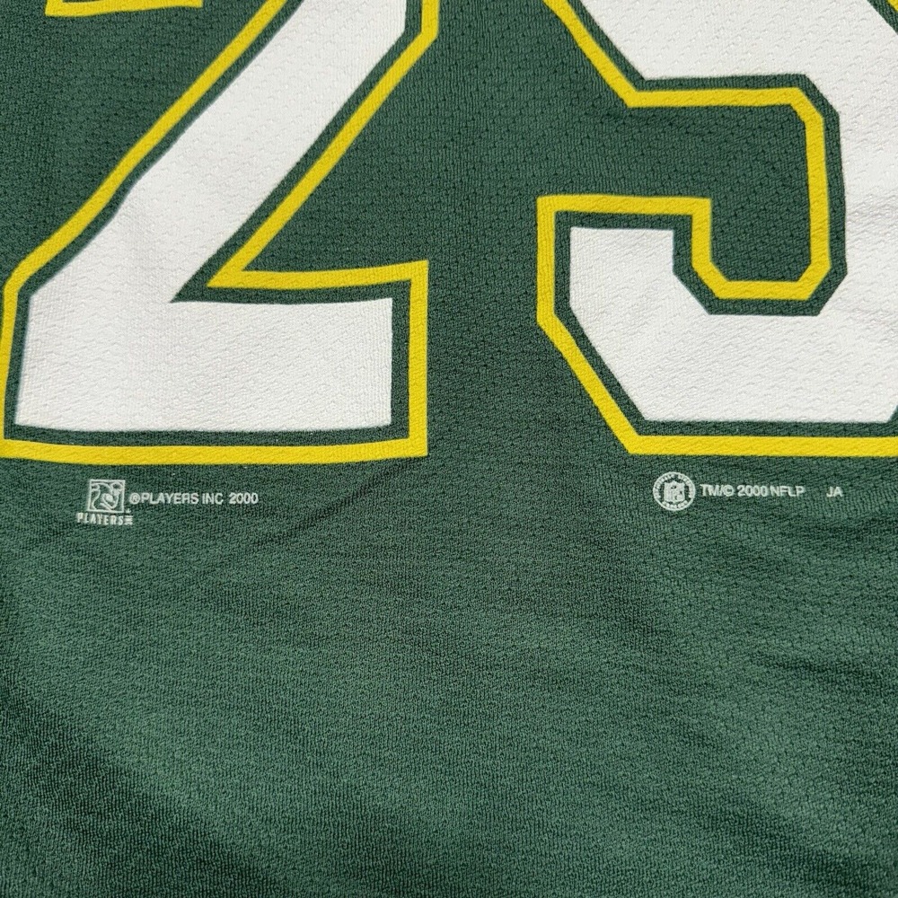 Vtg Green Bay Packers NFL Shirt Mens Medium Jersey V Neck Levens Sport Attack - Picture 8 of 10